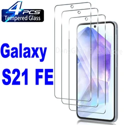 2/3/4Pcs 9H Tempered Glass For Samsung Galaxy S21 FE Screen Protector Glass Film