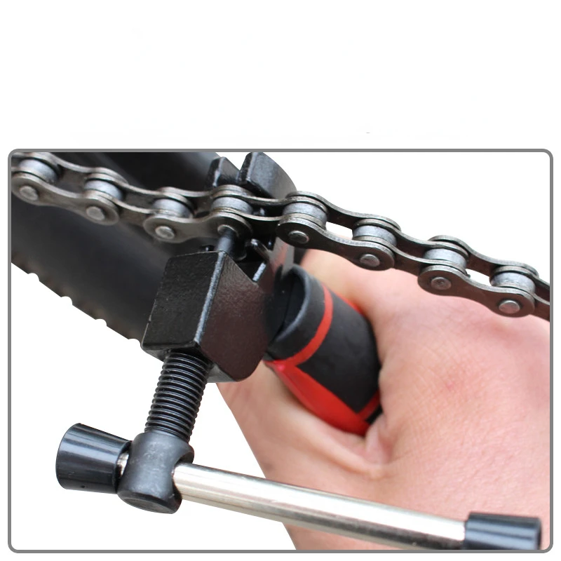 1pcs Mountain Bike Chain Cutter Chain Removal Chain Tool Red Handle Chain Cutter Chain Beater Home Bike Repair Tool