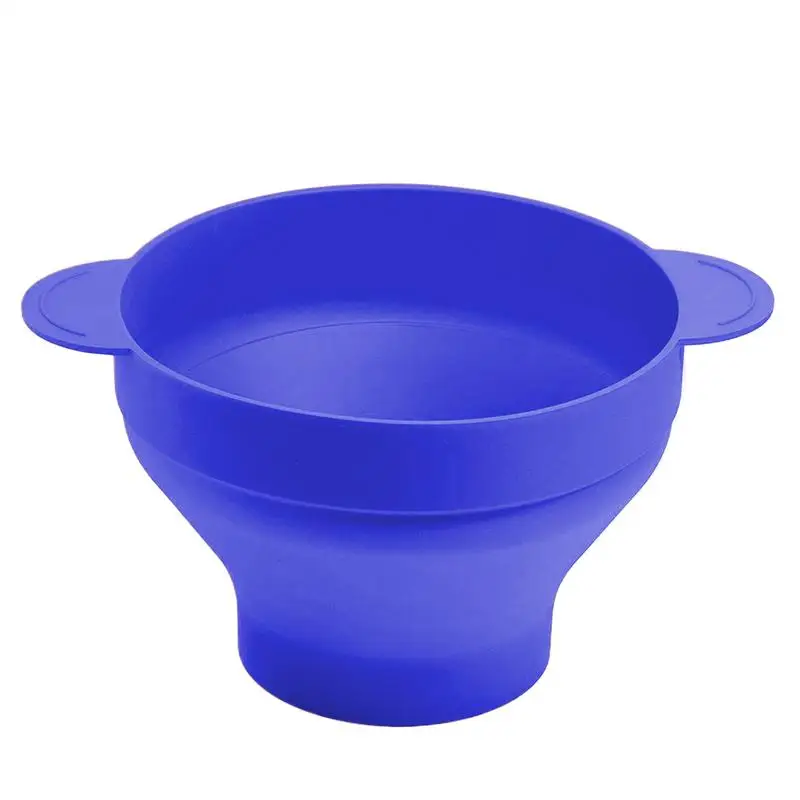 Cuencos de palomitas de maíz de silicona para microondas, recipiente de comida plegable multifuncional apto para lavavajillas para fiesta en casa