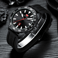 MINI FOCUS Sport Quartz Watch Mens Watches Waterproof Silicone Strap Chronograph Wrist Watch with Date Luminous Hands 0020G