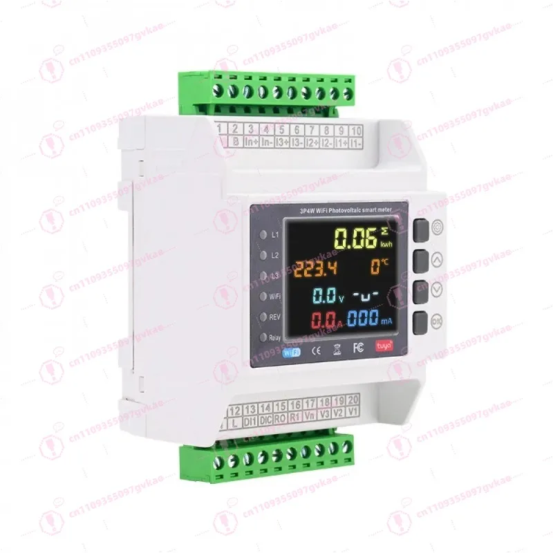3 Phase Energy Meter 100/200/1000A WiFi Smart Protector with Overvoltage/Undervoltage/Current Protector Bidirectional Meter