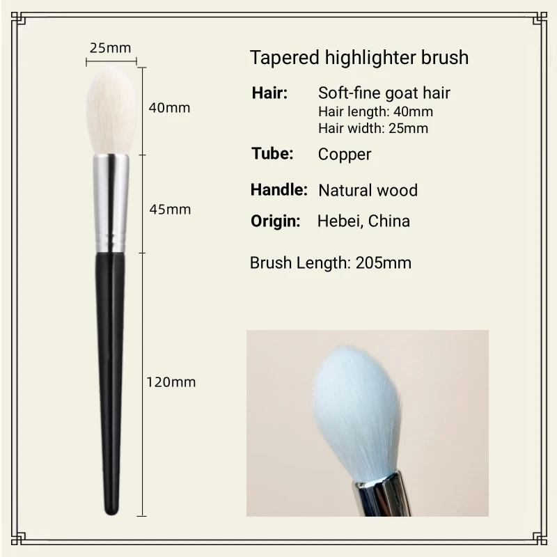 Highlighter Brush Makeup Natural Goat Hair Blending Blusher Make Up Brushes Beauty Tools