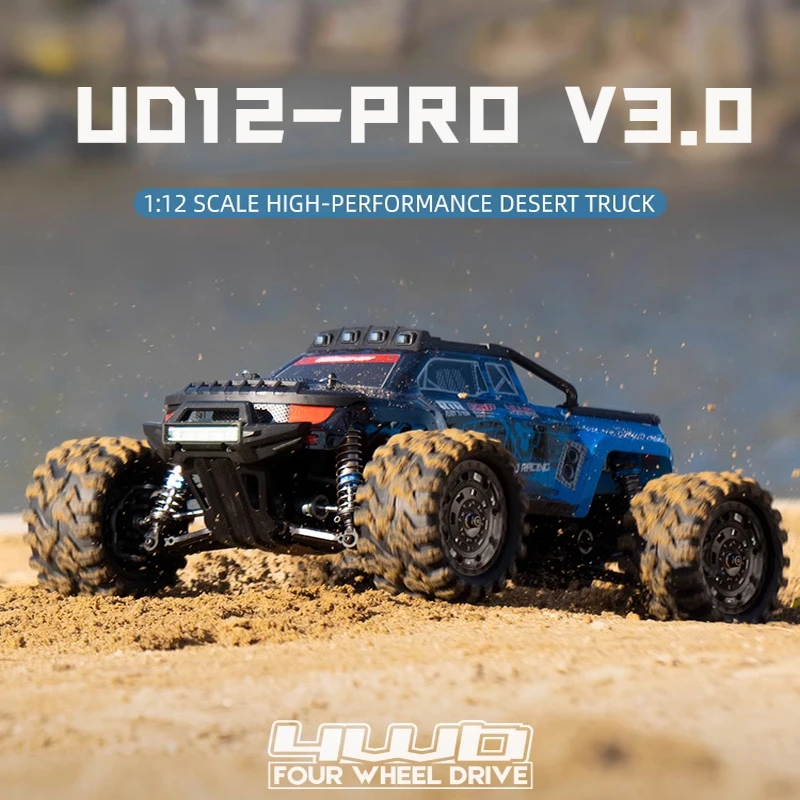 UDIRC UD1201 UD1202 Pro 1/12 RC Car 70KM/H High-speed Brushless Off-road Climbing Vehicle Buggy Monster Truck LED Lights Toy Boy