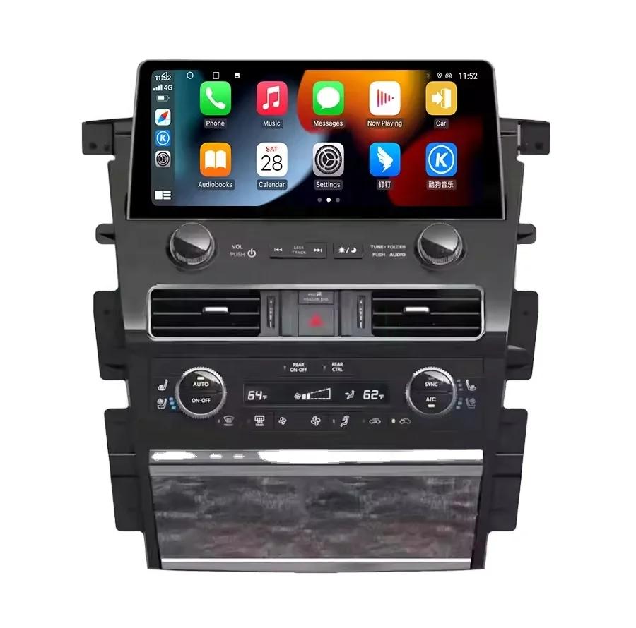 

Car Radio For Nissan Patrol Y62 Infiniti QX56 QX80 2010-2024 Car Multimedia Player Wireless Carplay 4G 360