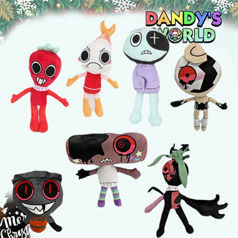 Dandy's World Plush Cute Dandy World Scrap Stuffed Horror Game Goob Pebble Plushie Soft Pillow Doll Children Gifts Doll