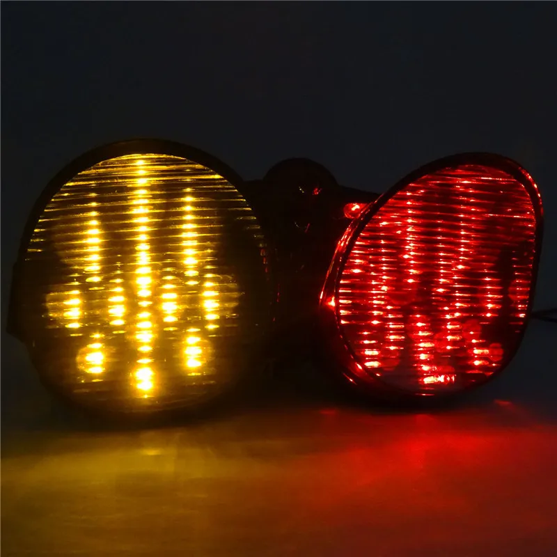 waase For Yamaha YZF R6 2001 2002 Rear Tail Light Brake Turn Signals Integrated LED Light