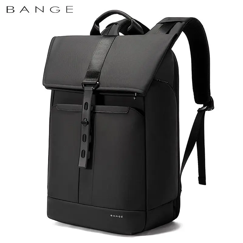 BANGE 15.6-inch laptop Men\'s business backpack waterproof multi compartment travel bag Black backpack suitable for men and women