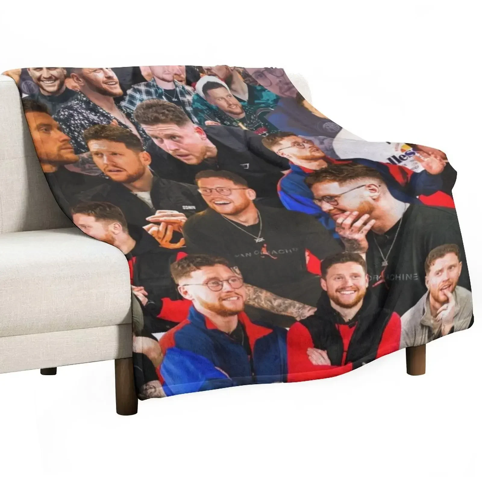 

behzinga photo collage Throw Blanket Hair Travel Blankets