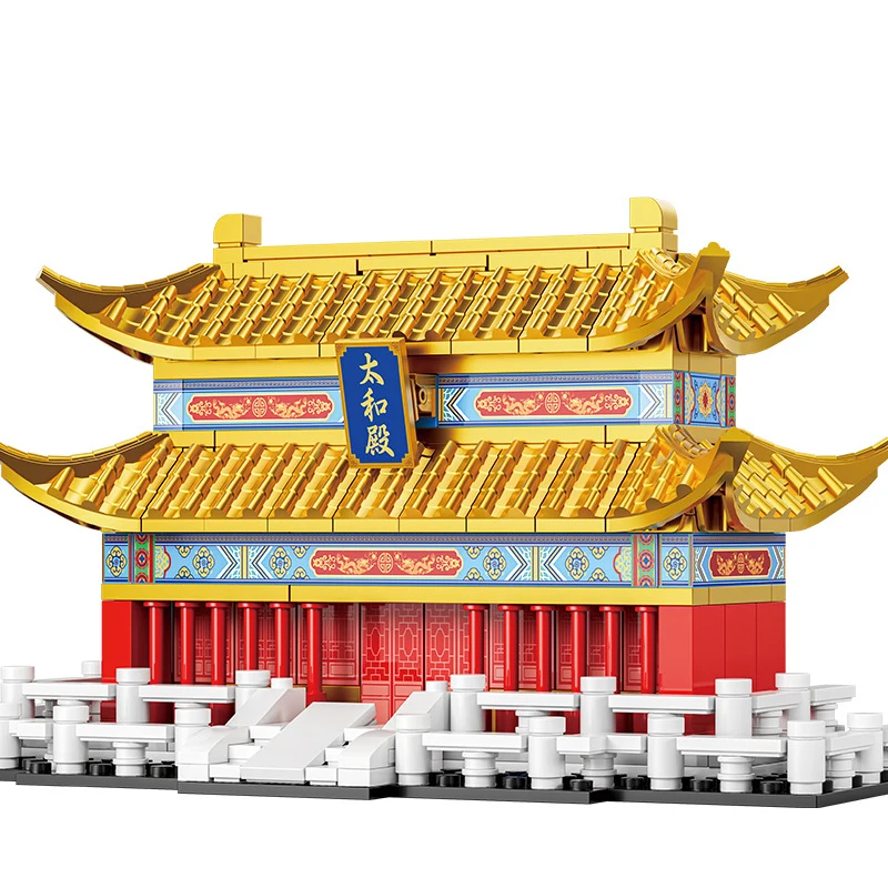 

Chinese Ancient Architecture "TaiHeDian" Home Decoration Ornaments Building Blocks Bricks Toys Gifts