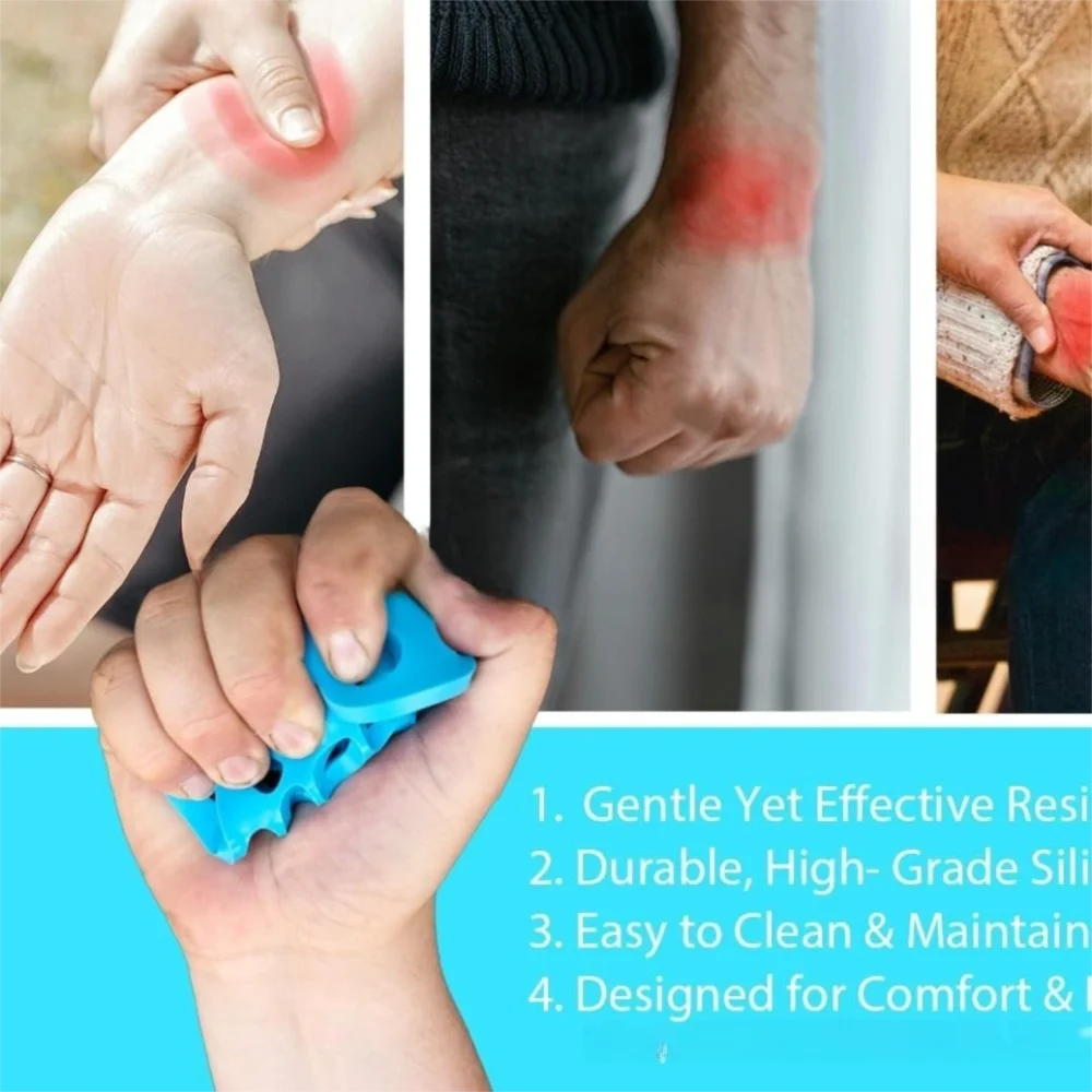 

Silicone Finger Exerciser Elastic Anti-slip Hand Grip Exerciser Physical Therapy Finger Strength Trainer