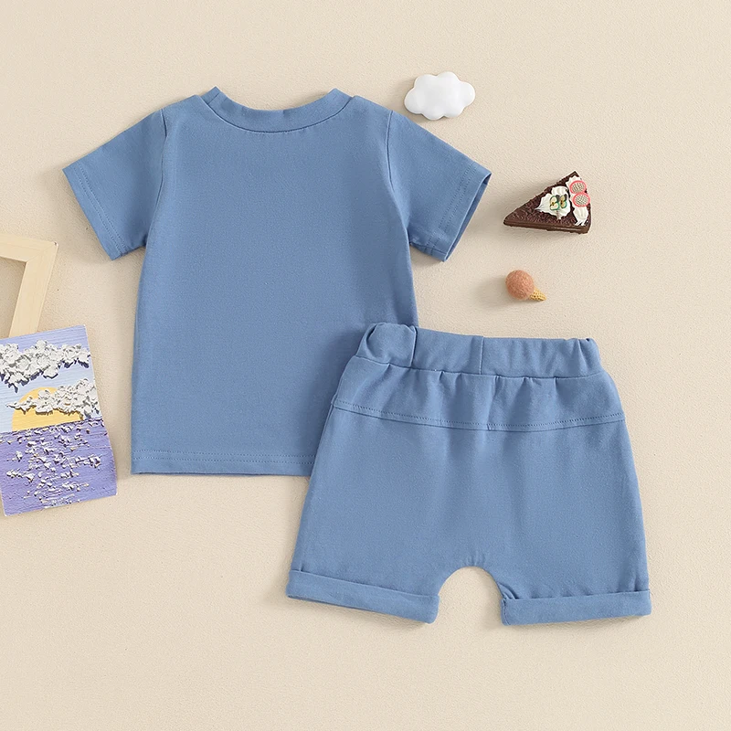 Baby Boy Summer Clothes 6 12 18 24 Month 3T Toddler Boy Outfits Cute Letter Infant T Shirts Shorts Clothing Set