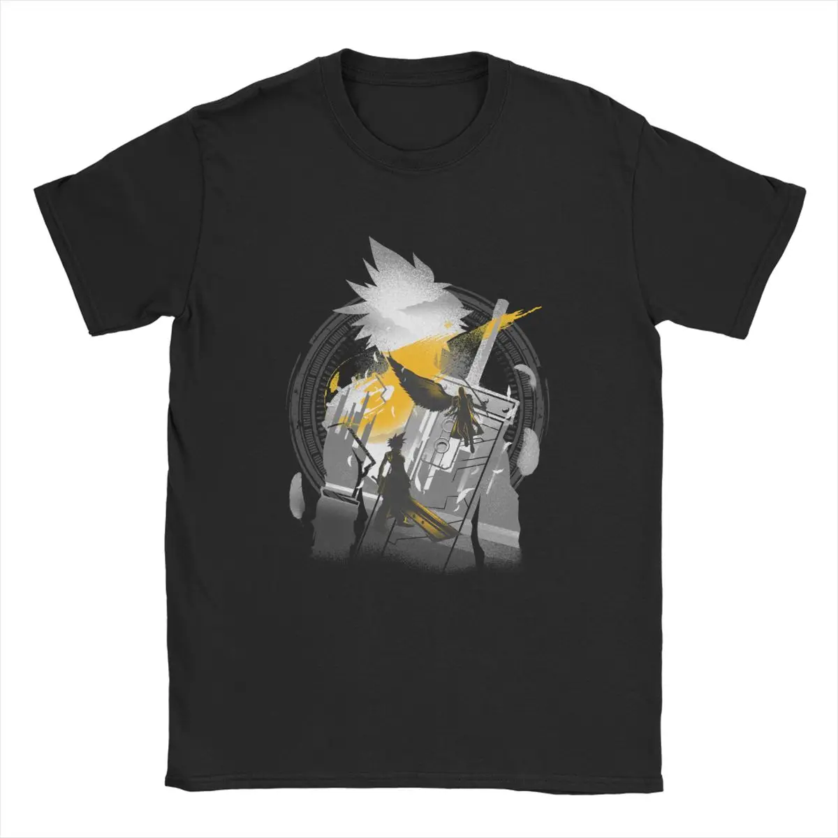 Ex-Solider Of The VII Final Fantasy 7 Ff7 Cloud Strife Buster Sword Vintage Cotton Tees Short Sleeve T Shirts O Neck Clothing