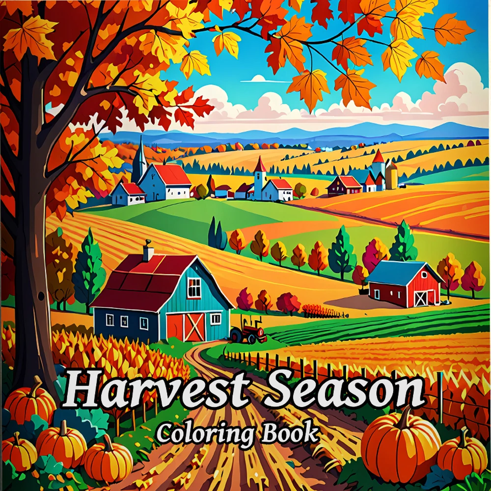 Harvest Season Coloring Book Graffiti Drawing Painting Art Book for Adults And Teens Kill Time Graffiti Painting Drawing ﻿