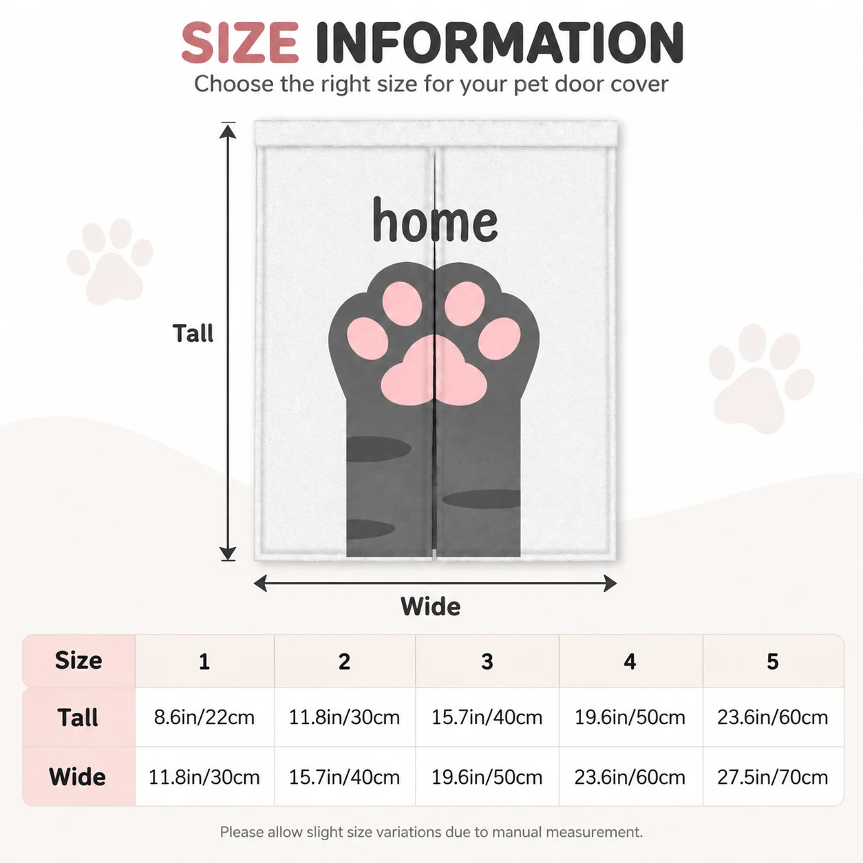 Custom Pet Cover  PVC Oxford Fabric Cotton Padding Personalized Pet Door Cover for Home Bedroom Living Room Indoor Decor