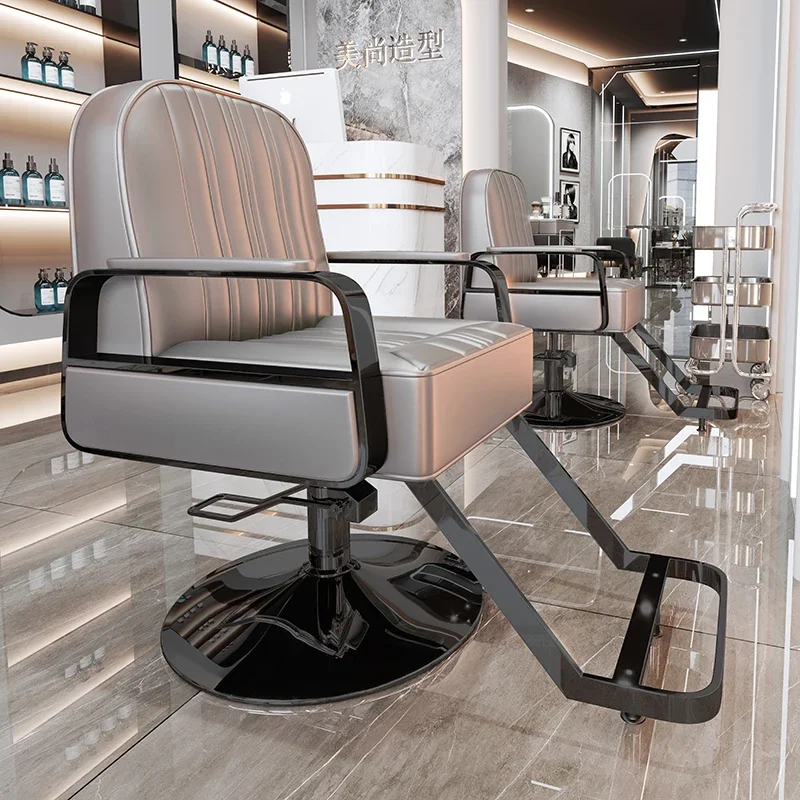 Inklapbare voetensteun kapperstoel professionele moderne salonstoel comfortabele luxe Silla De Corte De Pelo salonmeubilair