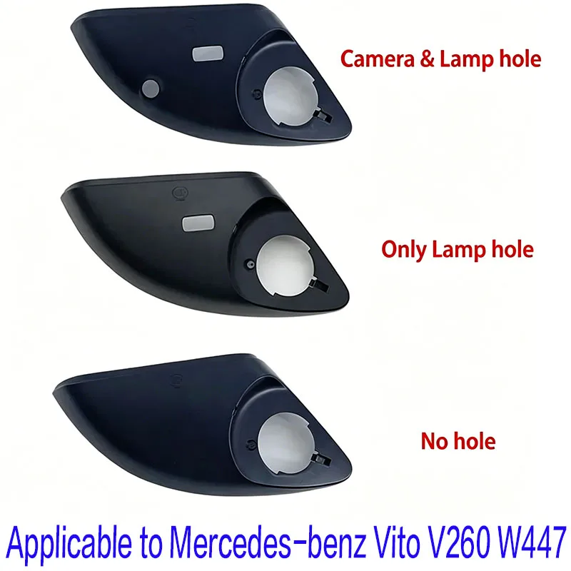 No Hole & With Holes Black Side Mirror Lower Cover Base Cover For Mercedes-Benz Vito V260 V-Class W447 2016-2021 Left Right