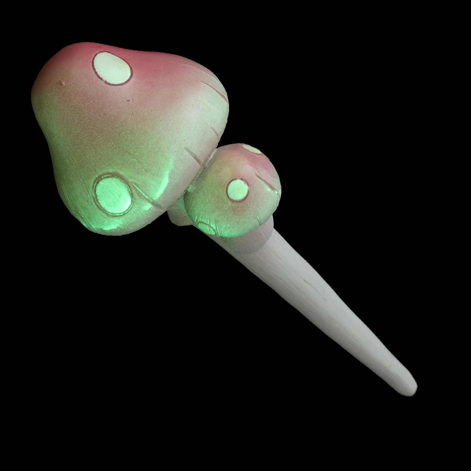 

1pc Glowing Resin Mushroom Garden Decor Outdoor Lawn Stakes Waterproof Uv Resistant Night Light Decoration For Flower Pots Yard