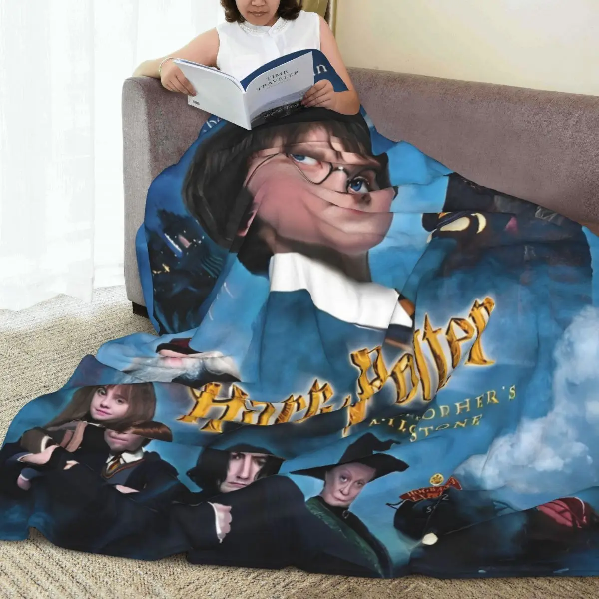 MINISO H-HARRY P-POTTER Blanket Quality Warm Bedding Throws Winter Decorative Outdoor Graphic Travel Office Bedspread Sofa Cover