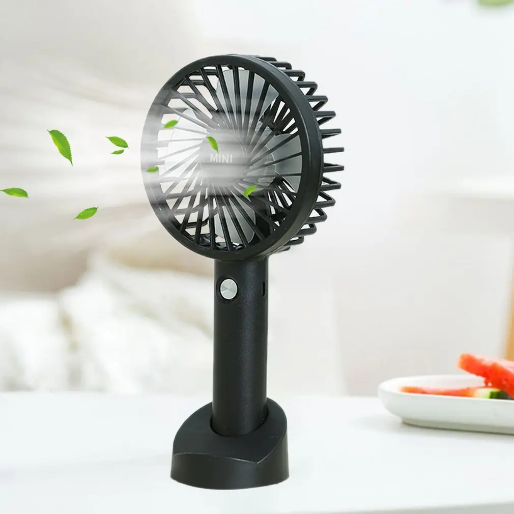

Portable Fans Usb Rechargeable Mini Handheld Fan Cooling Desktop Ventilation Fan With Base 3 Modes Air Cooler For Travel Outdoor