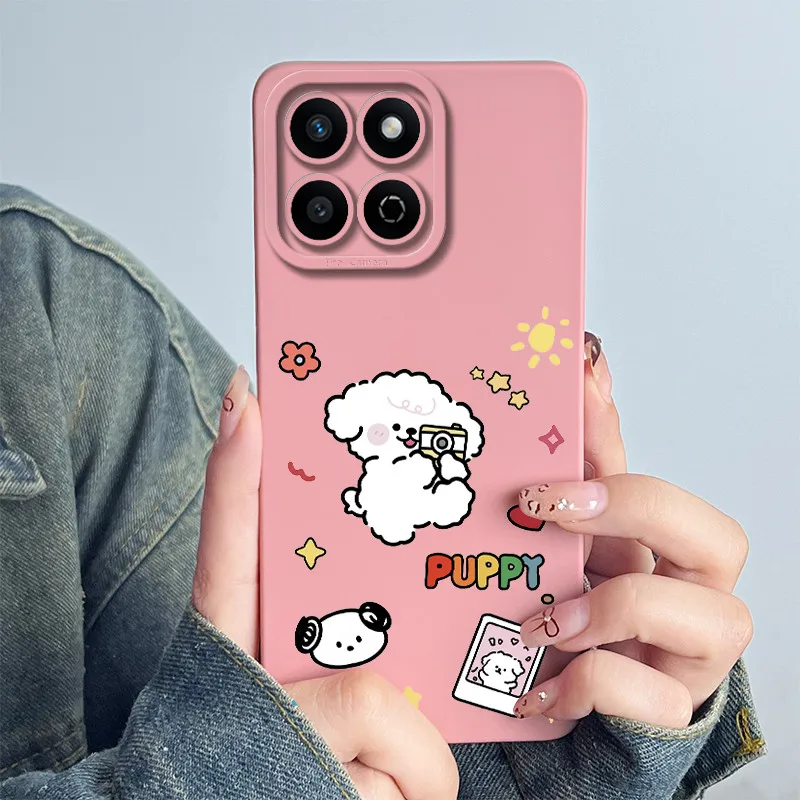 For Honor X7C Capa 200 Smart Phone Case Play 60 Plus ALT-AN00 Soft Silicone Funda Sweet Painted Cartoon Flower Printed Cover