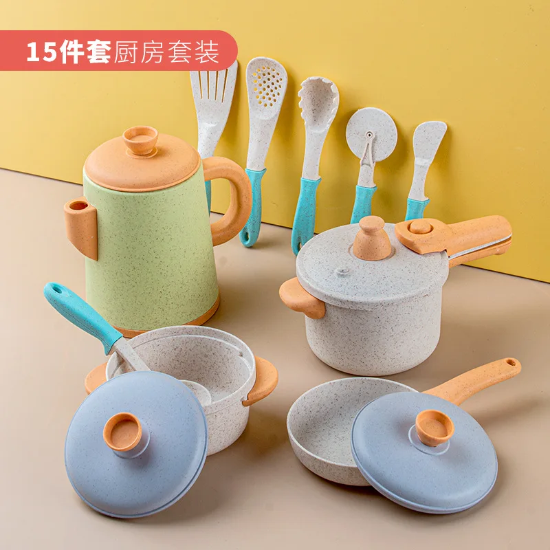 Set di giocattoli da cucina per bambini, mini utensili da cucina interattivi per genitori e figli, per ragazzi e ragazze, fai finta di mangiare