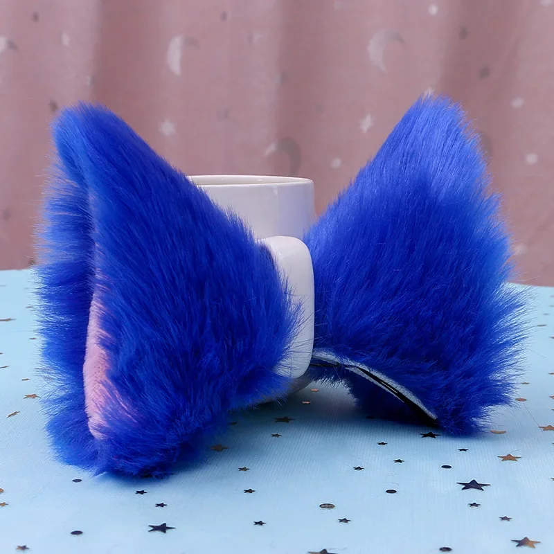 Cat Fox Fur Ears Hair Clip Headwear Bells Bows    Party   Accessories   Anime Cosplay Costume  Halloween Christmas