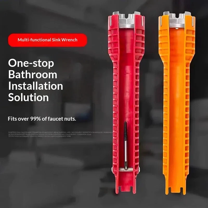 Sink Faucet Key Repair Tool for Toilet Bathroom Kitchen Faucet Assembly Wrench Plumbing Removal Installation Wrench Set
