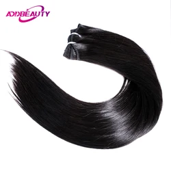 1Pc Addbeauty Hair Straight Raw Virgin Human Hair Bundle Unproccessed Human Remy Hair Weave for Women Natural Color Double Drawn
