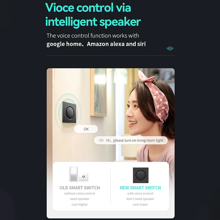 Interruptor Inteligente Smart Home System Voice Control Switch Wifi Alexa Zigbee Smart Switches and Sockets