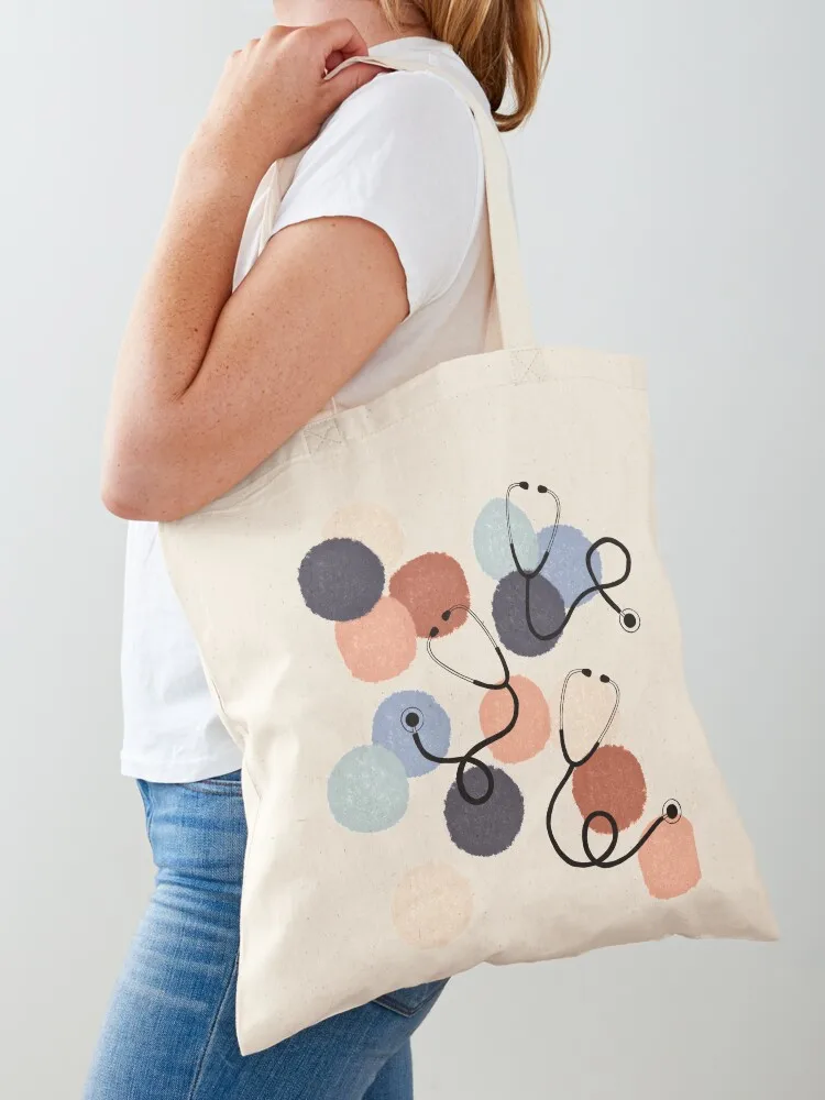 

Vintage Stethoscopes on White Tote Bag canvas shopping bag tote bags cloth bags Women's shopping bag ecological bags