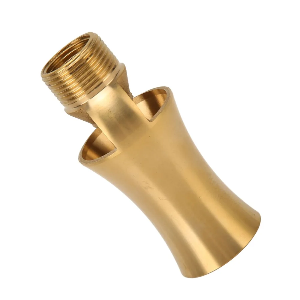 Brass Pond Water Fountain Nozzle G1/2 Female To G3/4 Male Thread Gold Ice Tower Cascade Cedar Spray Head G1/2 Male Thread