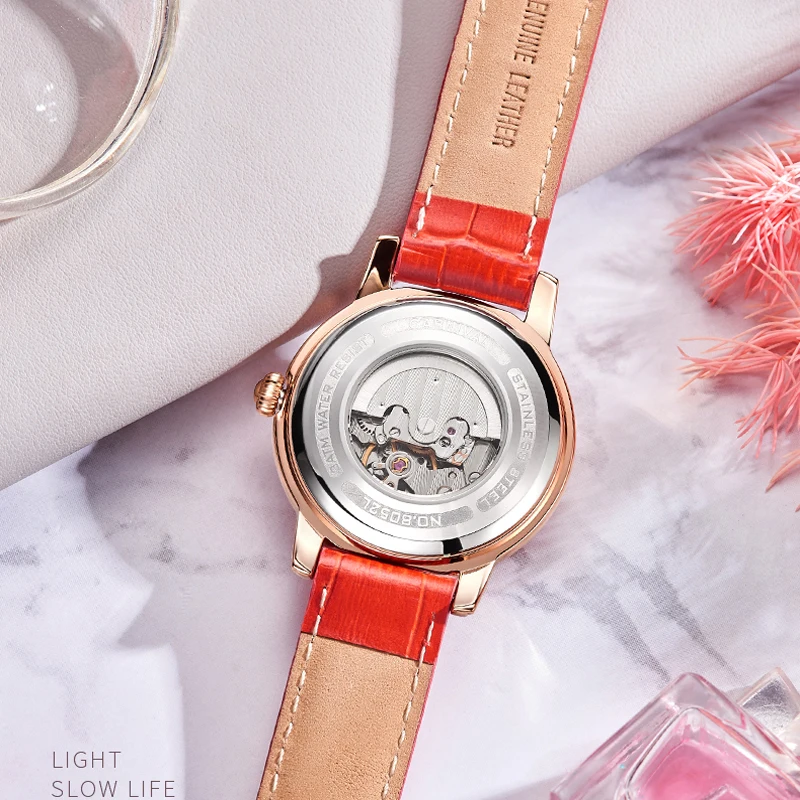 CARNIVAL Brand Womens Watch Ladies Luxury Automatic Movement Girls Mechanical Wristwatches Waterproof Gold for Women Reloj Mujer