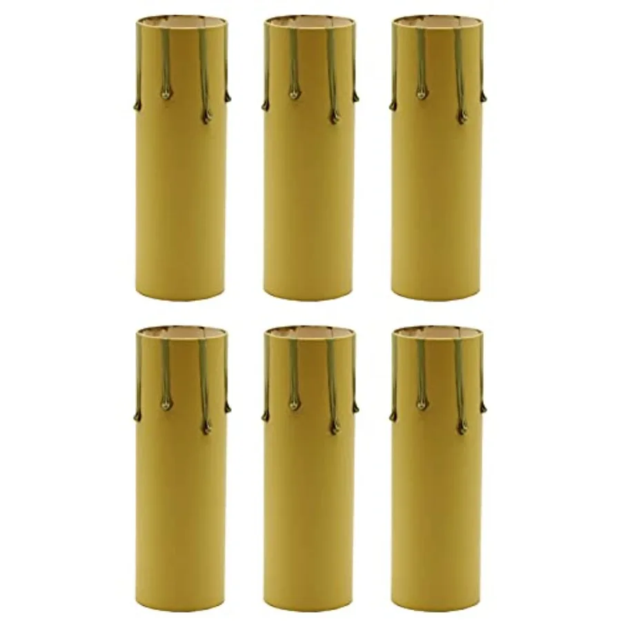 4 Inch Tall Fibre Drip Candle Covers for Medium Base E26 Edison Sockets Wholesale Pack of 6 Covers