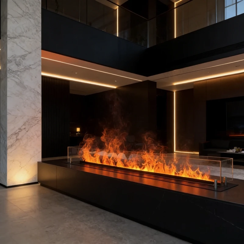 Electric Water Vapor Fireplace LED Flame Effect for Apartments Wall-Mounted Rental-Friendly Mist fireplace electric flame