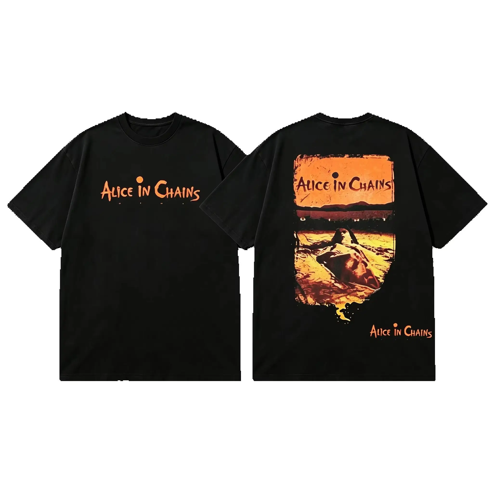 1pc Alice In Chains Album Art Printed Cotton T shirt Unisex Men Women Kids Streetwear Casual Vacation Short Sleeve Tops