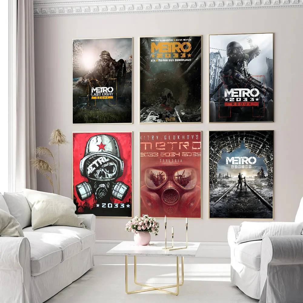 Metro 2033 Anime Video  Classic Anime Poster Waterproof Paper Sticker Coffee House Bar Room Wall Decor