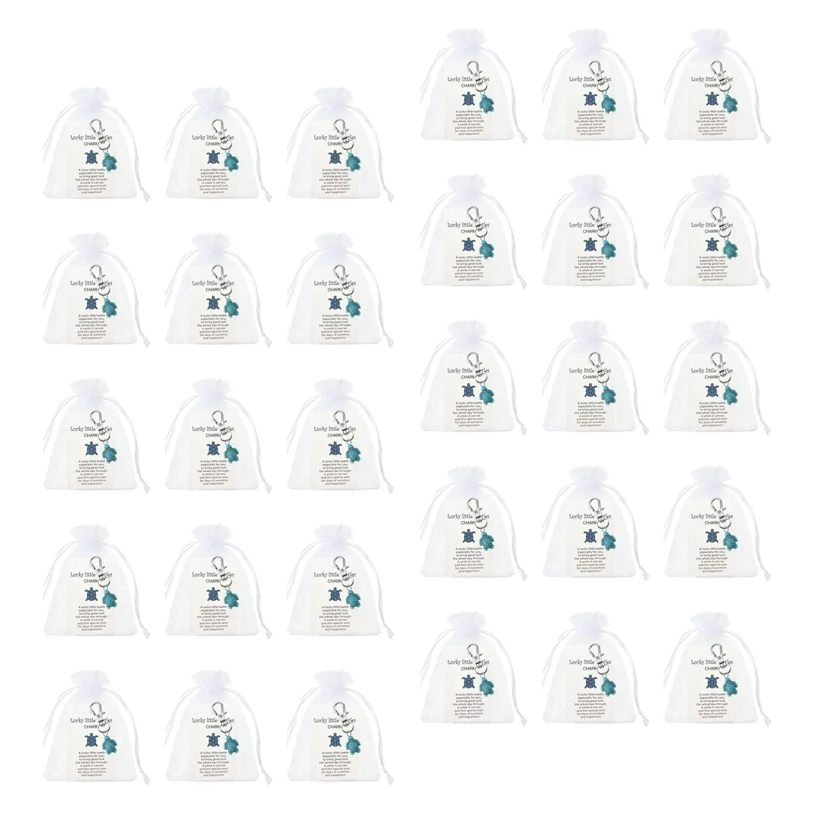 30Pcs Lucky Turtle Keychains Turtle Gifts Ornaments Metal Alloy Inspirational