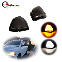 For Dodge Ram 1500 2500 3500 Front Mirror Turn Signal Light Lens Amber LED Side Mirror Turn Signal Lights White DRL