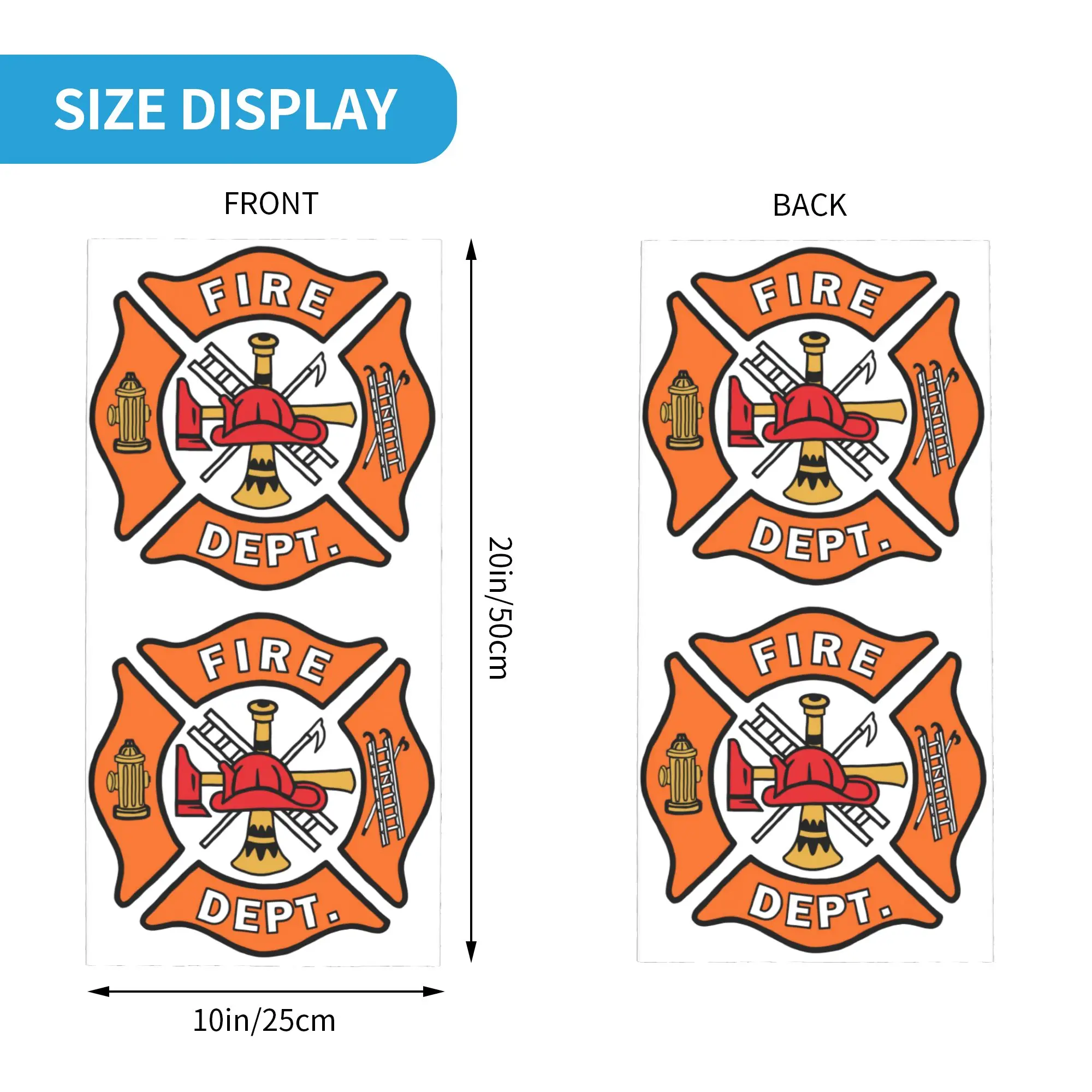 Fire Rescue Bandana Neck Gaiter for Hiking Hunting Women Men Wrap Scarf Firefighter Balaclava Warmer Face Scarf Cover