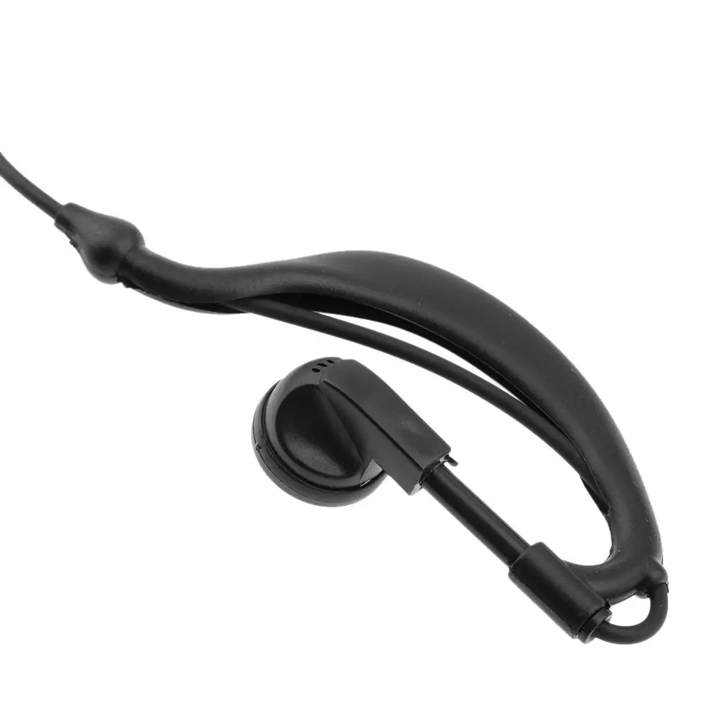 Soft G Shape Earpiece 3.5mm Wired Ear Hook Headset for Two Way Radio Work Environments Security Teams