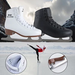 EU28-35 Winter Ice Figure Skating Shoes with Ice Blade Professional Thermal Thicken Velvet Insole for Children Beginner Training