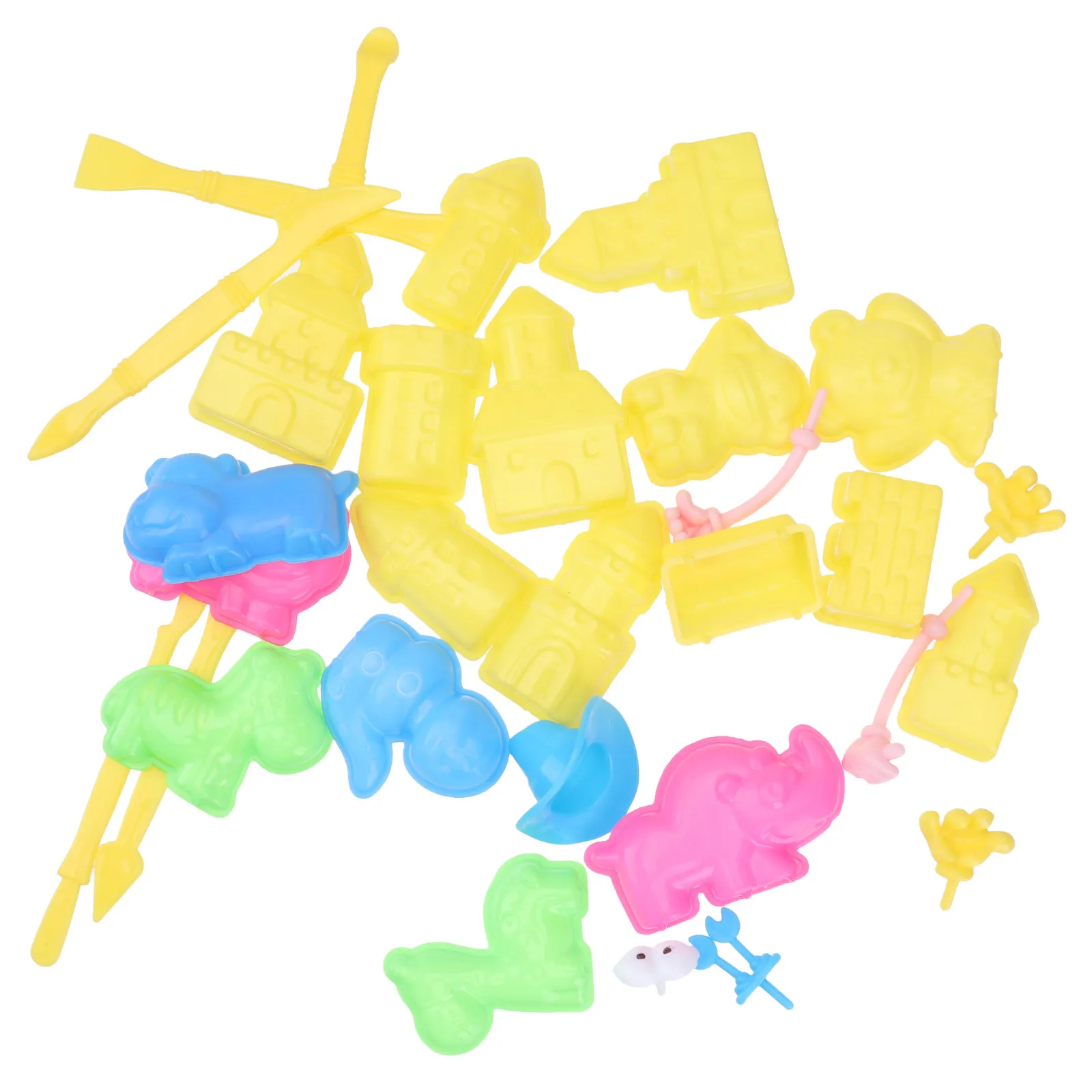 

30Pcs Sand Mold Set Premium Plastic Kids Beach Playing Fun Educational Tools Creative Portable Sand Molding Kit