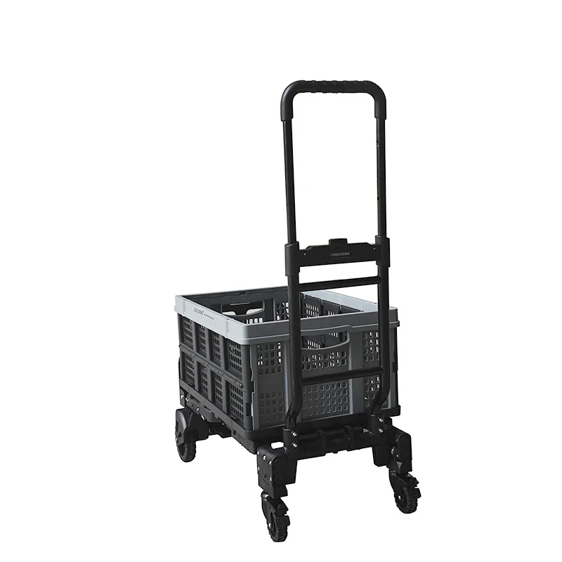 Heavy Duty Portable Folding Tool Cart with Collapsible Storage for Garage & Workshop Organization