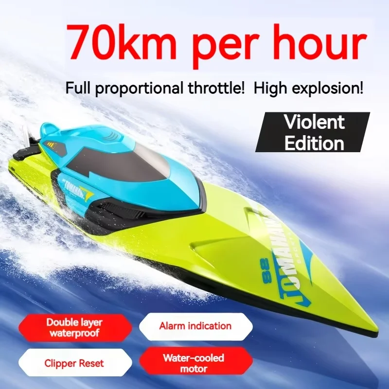 S2 Super taille 50 cm bateau télécommandé à grande vitesse hors-bord haute puissance bateau à rames Net tirant modèle de bateau jouet d'eau cadeaux