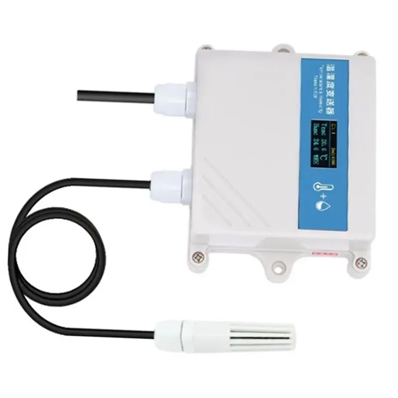 MLGB-RS485 Wall-Mounted Temperature And Humidity Transmitter With OLED Display For Warehouse And Greenhouse Monitoring