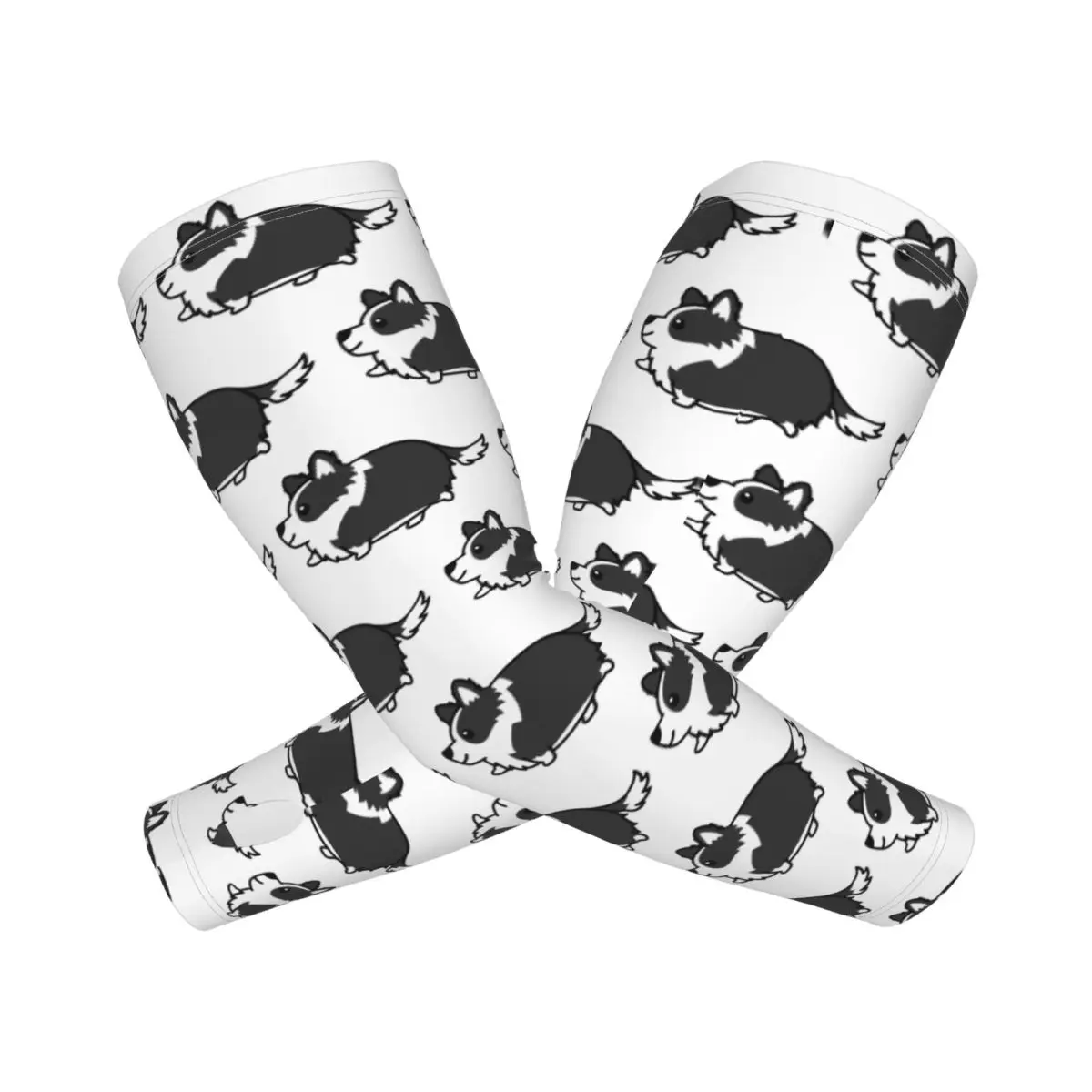 

Милые нарукавники бордер-колли, уличные рукава, защита от солнца и ультрафиолета, летние ледяные шелковые велосипедные татуировки, рукава