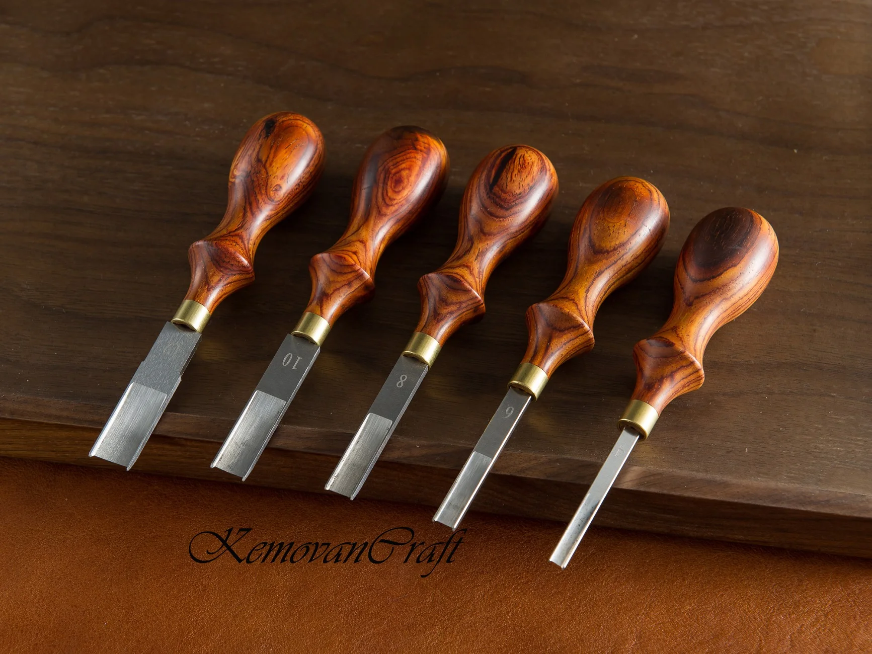 Leather Wide Skiver Cocobolo  4 to 12mm- Edge Skiving Tool Leather Craft Tools by KemovanCraft