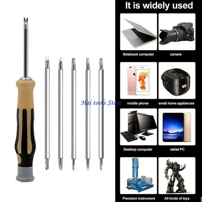 X37E 7 Pcs Household Multifunctional Strong Screwdriver Bit Set Repair Tool