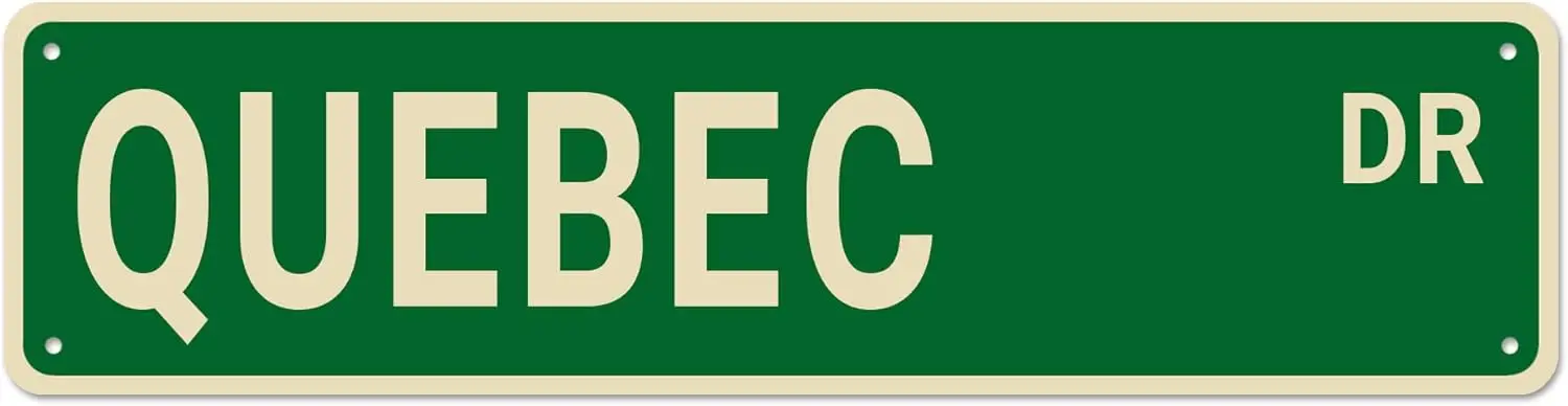 Quebec Street Signs, Quebec Decor Quebec Sign Quebec Gift, Wall Decor for Home/Kitchen/Man Cave, Quality Metal Signs 16x4 Inch,