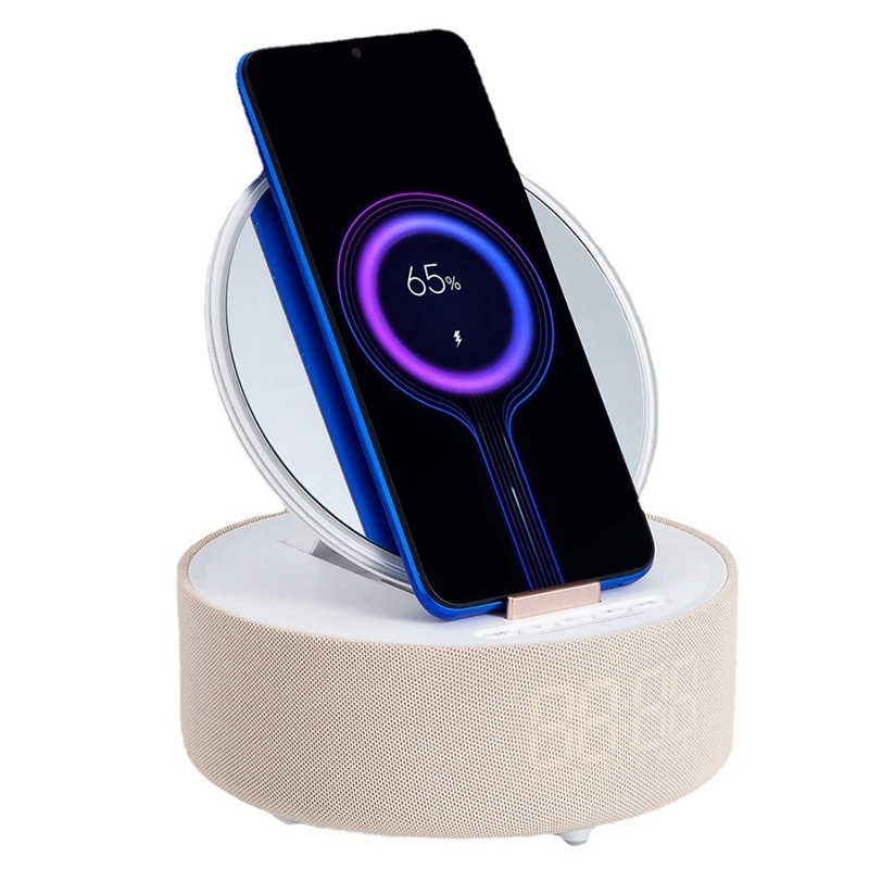 Multi-Function Alarm Clock Wireless Charging Bluetooth Speaker Alarm Clock Speaker For All 6 In 1 Wireless Phone Charger